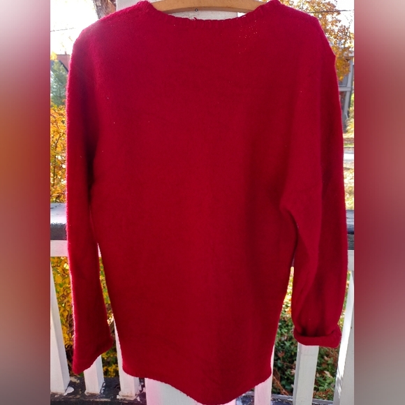 100% Wool Red Cardigan - Picture 2 of 7